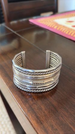 David Yurman sterling silver 10 bangle stack bracelet