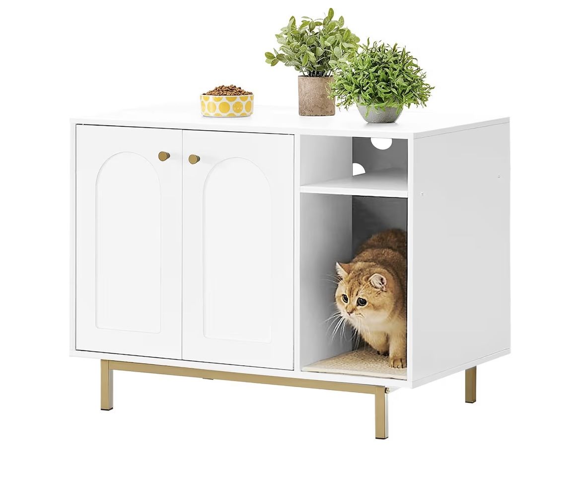 Cat Litter Box Enclosure Hidden Litter Box Cabinet
