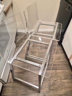Clear Acrylic Bar Stools (2)