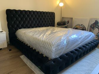 New In Box King Bed Frame With Mattress (Read Description Below)