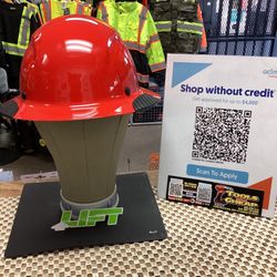 LIFT Fiber Reinforced Full Brim Red Safety Hard Hat