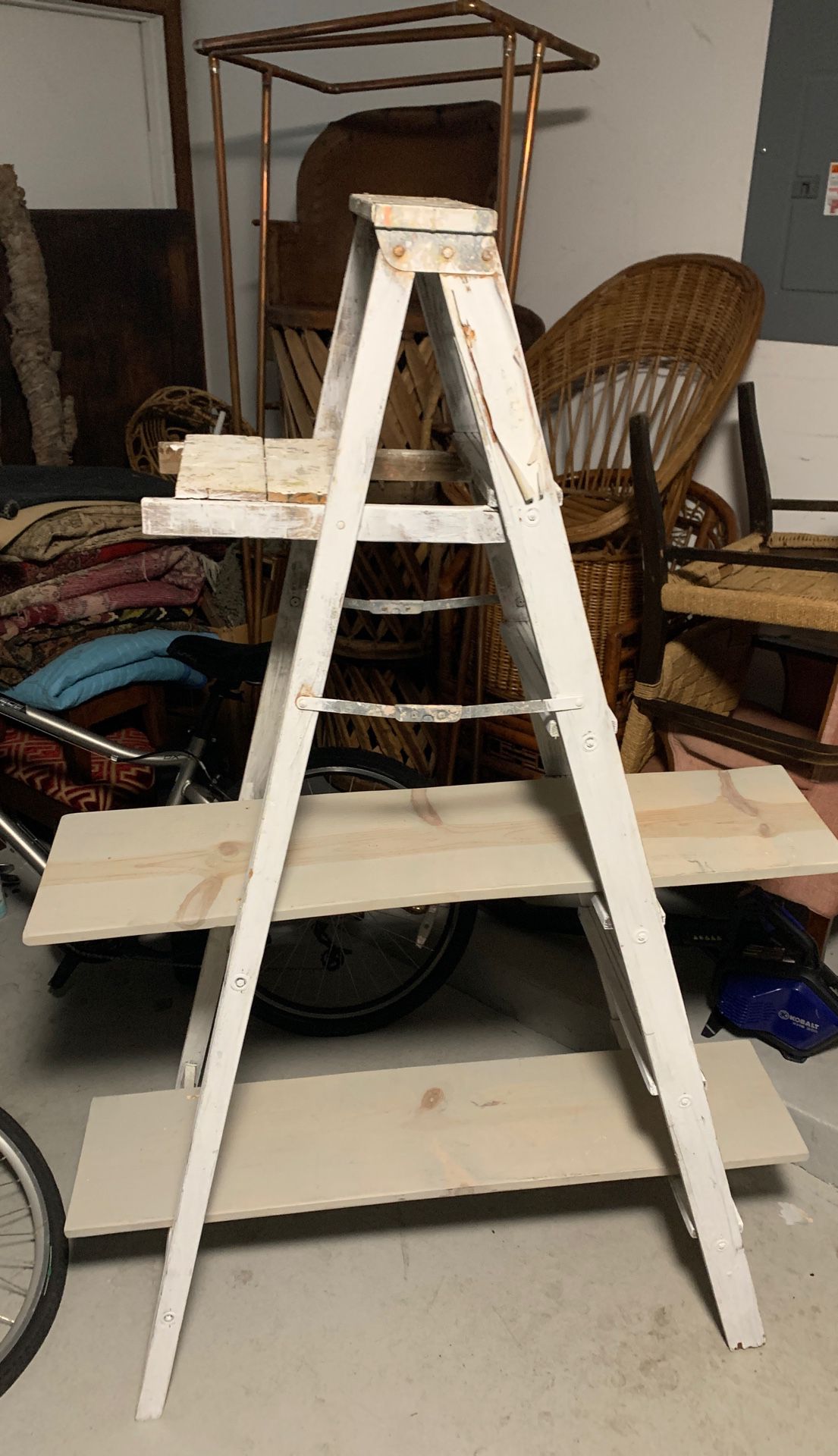 Vintage ladder shelf
