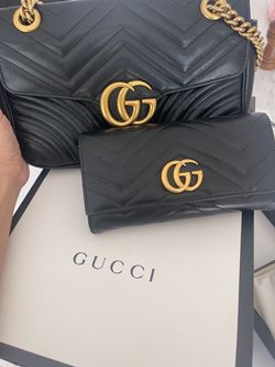 Used Gucci Medium Marmount bag and wallet
