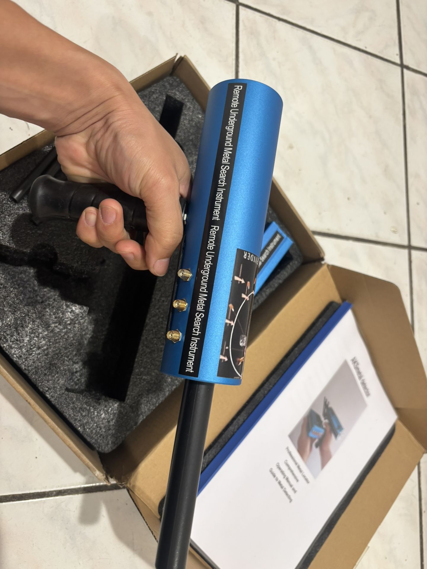 Metal Detector, 30m Depth 1200m Range Metal Pinpointer Handheld Metal Finder Gold Detector with 6 Antenna Underground Metal Treasure Finder for Gold,