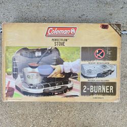Coleman PerfectFlow 2-Burner Propane Camp Stove Propane Camping Grill 22,000 BTU