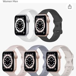 Bifeiyo 5 Pack Sport Bands Compatible with Apple Watch Band 45MM 44MM 42MM ML,Soft Silicone Replacement Strap Compatible for iWatch Series 7 SE 6 5 4 