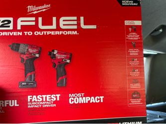 Brand new Milwaukee, M2 impact driver, hammer drill and ratchet combo kit still in box New condition