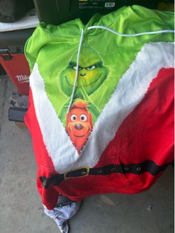Dr.Seuss The Grinch Hoodie Sweatshirt Pullover 3D Graphic Print Christmas Size L