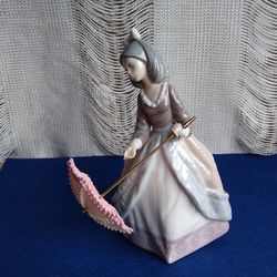 Lladro Figurine 5210 "Jolie" Girl with Pink Umbrella LOOSE UMBRELLA