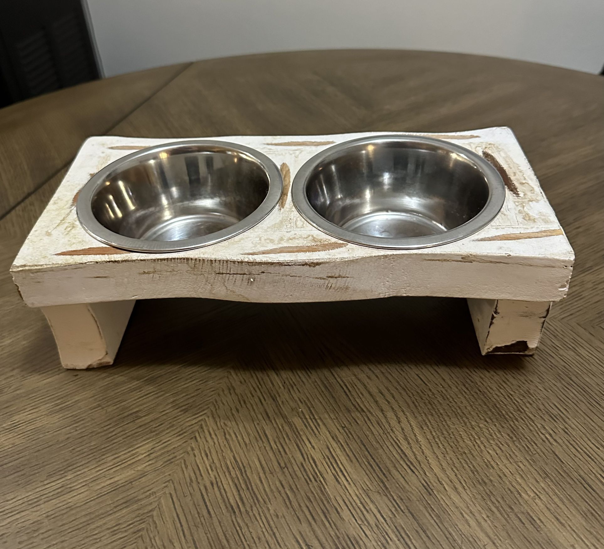 Rustic Small Dog Food/water Dish Set (12”w x 6”d x 4”h)