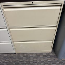 Two Each - Large Three Drawer File Cabinet
