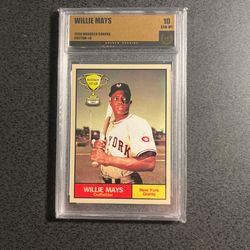 Willie Mays, Giants Rookie Star Card-Graded 10