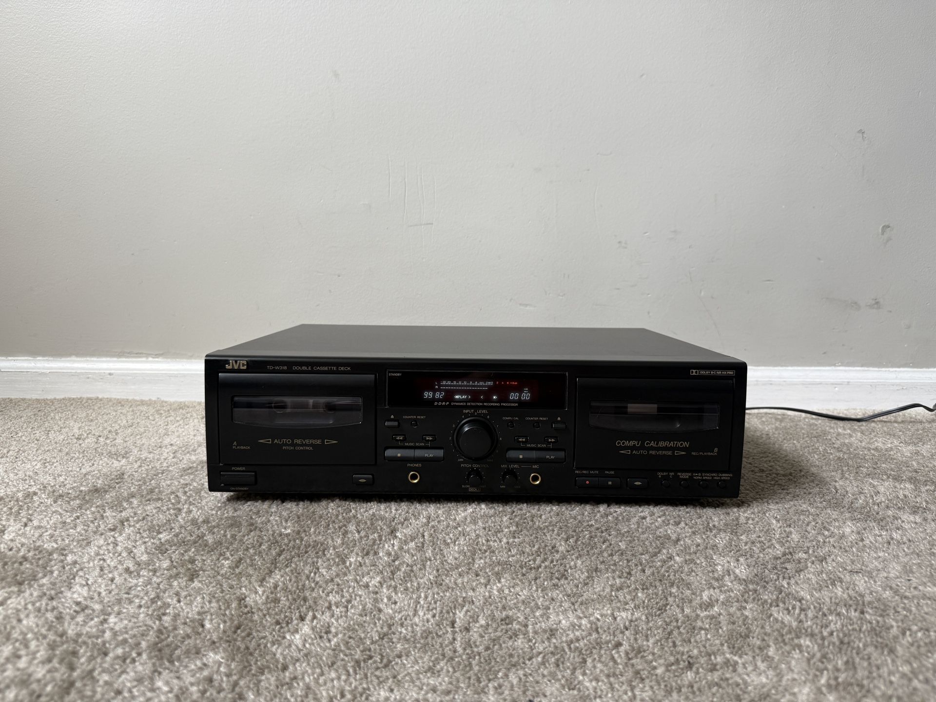 JVC TD-W718 Dual Double Cassette Deck Tape Player Changer