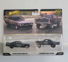 Hot Wheels Premium Car Culture 2-Pack Plymouth Duster Funny Car & '65 Mercury Comet Cyclone
