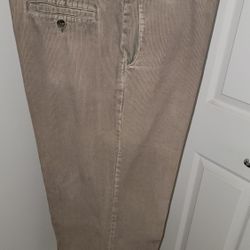 Mens Pants, Perry Ellis, Corduroy, Tan, 38 X34
