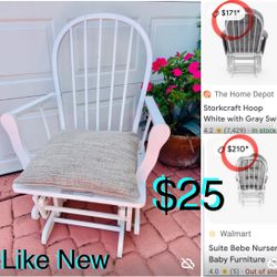 $25 Like New Glider Rocking Wooden Chair perfect for relax or nursery Room