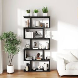 Bookshelf Black 6 Tier