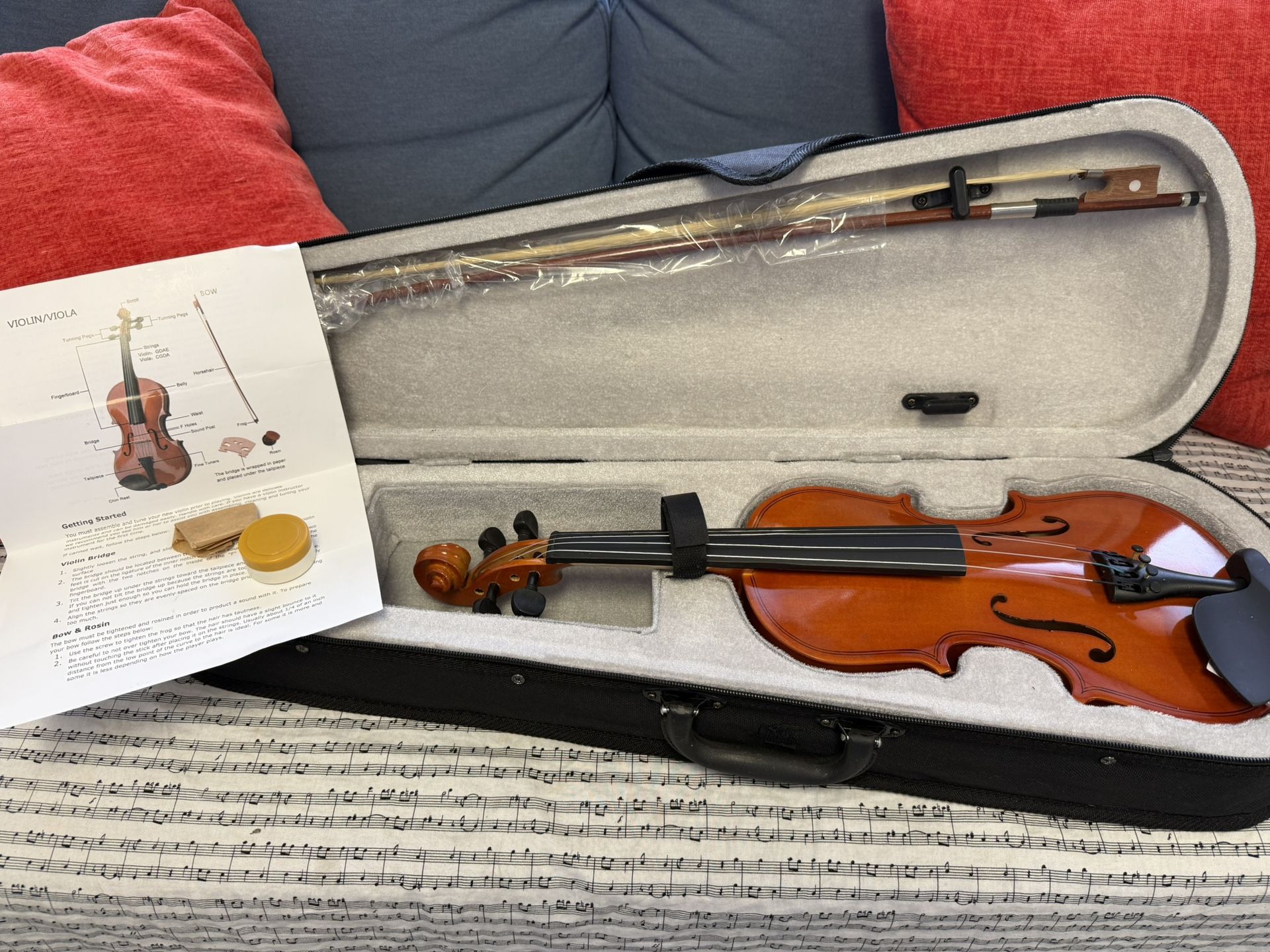 Violin 1/2 Open Box Never Used