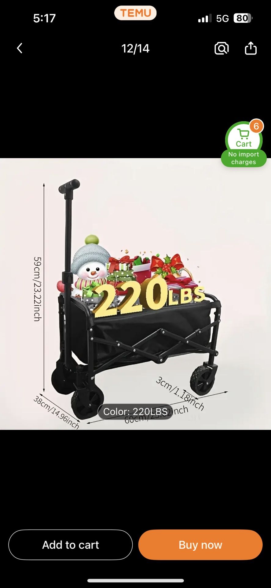Collapsible beach wagon
