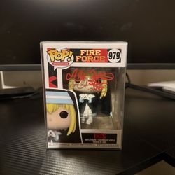 Fire Force Iris Funko Pop #979 SIGNED Alexis Tipton JSA COA “Latom” Quote