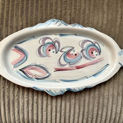 Hand Made And Painted Serving Tray
