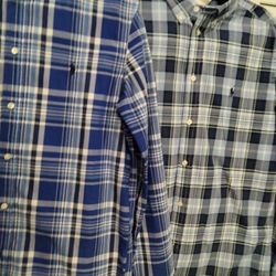 Plaid Polo Button Down Shirts