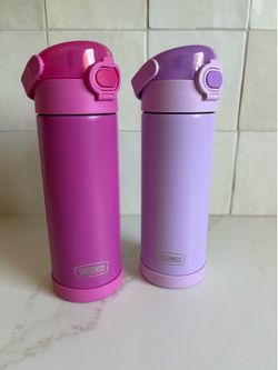 Set Set of 2 THERMOS FUNTAINER 16 Oz Stainless Steel Insulated Bottle Spout Lid
