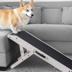 Dog ramp for Couch – Non-Slip, Sturdy Build Foldable Dog ramp – Supports up to 200lbs – Adjustable 7'' to 20'' – Landing Platform Seamlessly Connects 