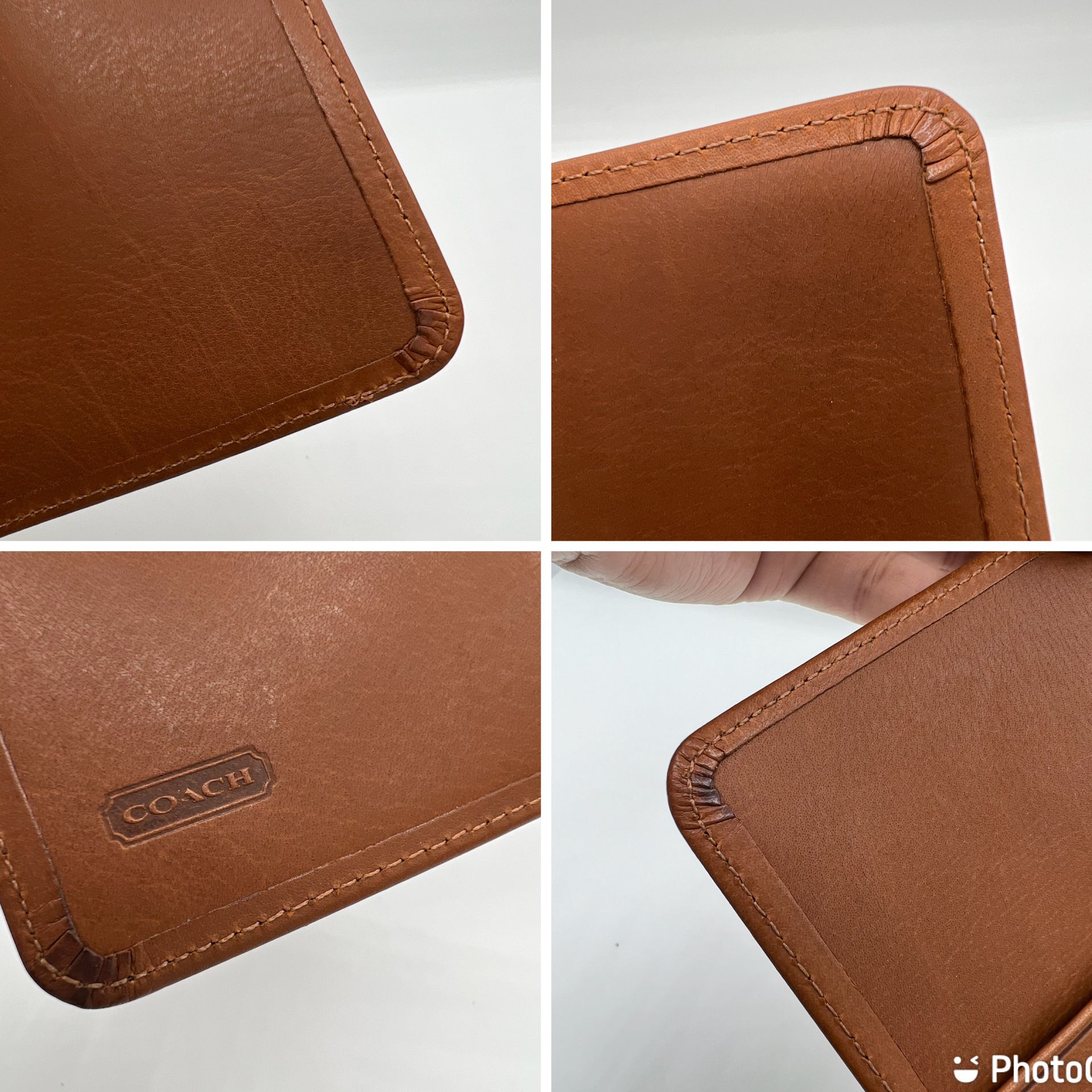 COACH Card Case In Water Buffalo Leather in Brown for Men