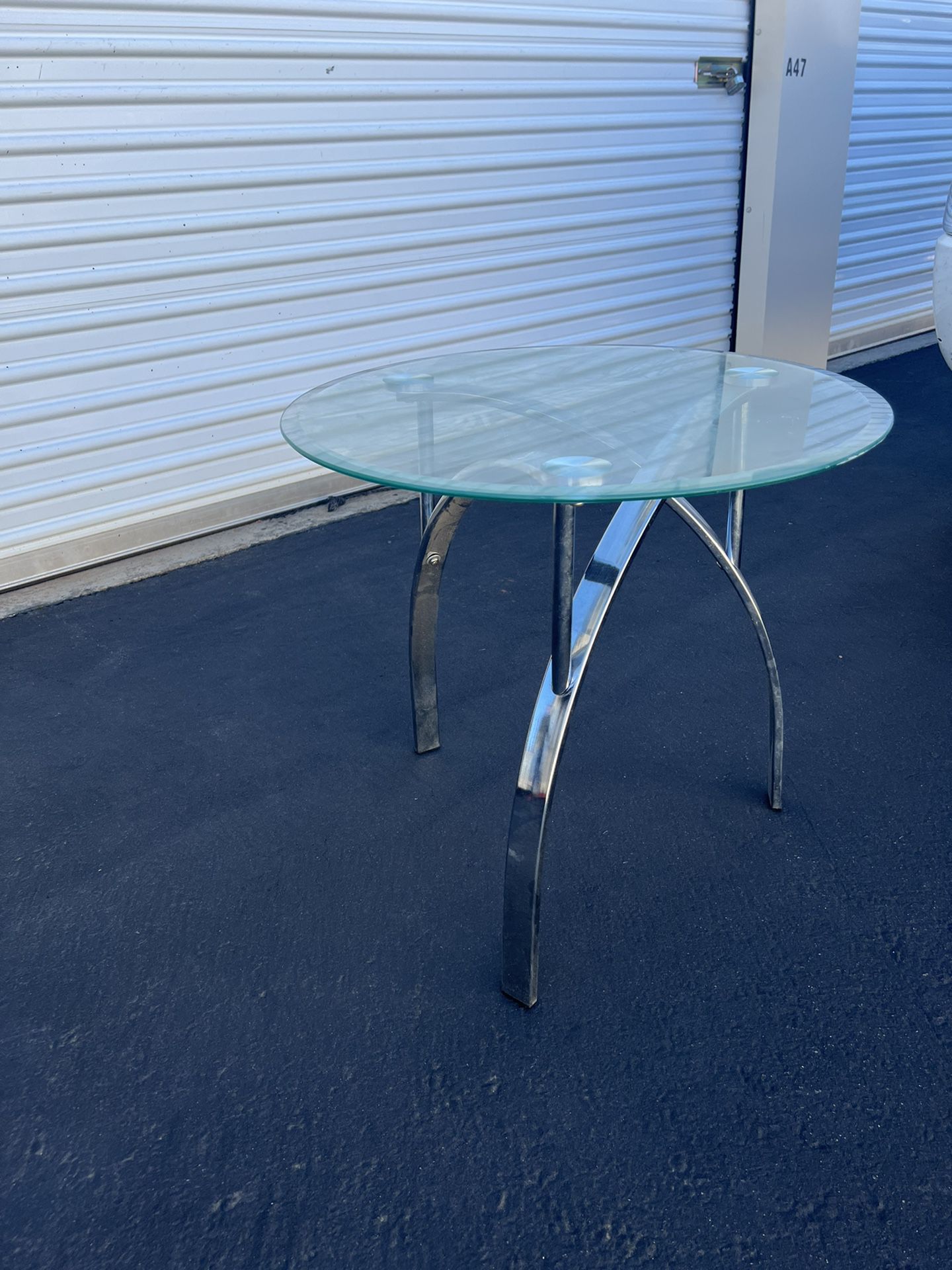 Chrome And Glass End tables