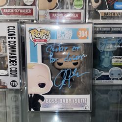 Boss Baby Suit Funko 394 Signed Auto Alec Baldwin