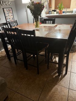 Wooden dinner table