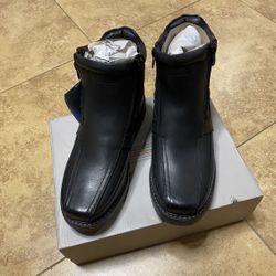 Bravo! DEAN Men's Winter Boots with Fur Lining and Double Zip, Black and Brown, Brown Size 9.5