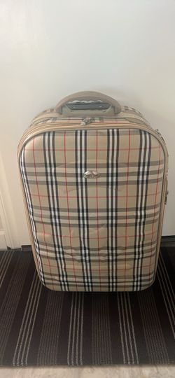 Travel Light Rolling Suitcase Plaid Pattern