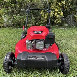 SELF PROPELLED POWER SMART 170CC GAS POWERED ENGINE LAWNMOWER WITH REAR WHEELS DRIVE . 6 POSITIONS OF CUT HIGH. MULCH / REAR DISCHARGE. WORKS FLAWLESS