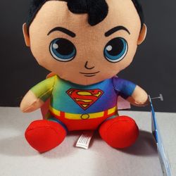 Justice League Gradient Super Hero Stuffed Doll Super Man 7” Plush DC Comics