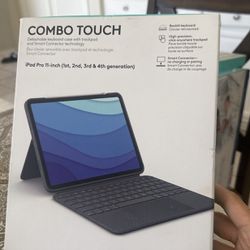 Logitech Combo Touch iPad Pro 11-inch (1st, 2nd, 3rd, 4th gen - 2018, 2020, 2021, 2022) Keyboard Case - Detachable Backlit Keyboard, Click-Anywhere Tr