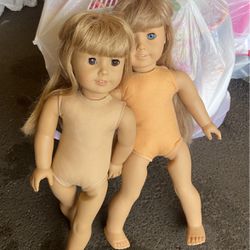 two american girl dolls