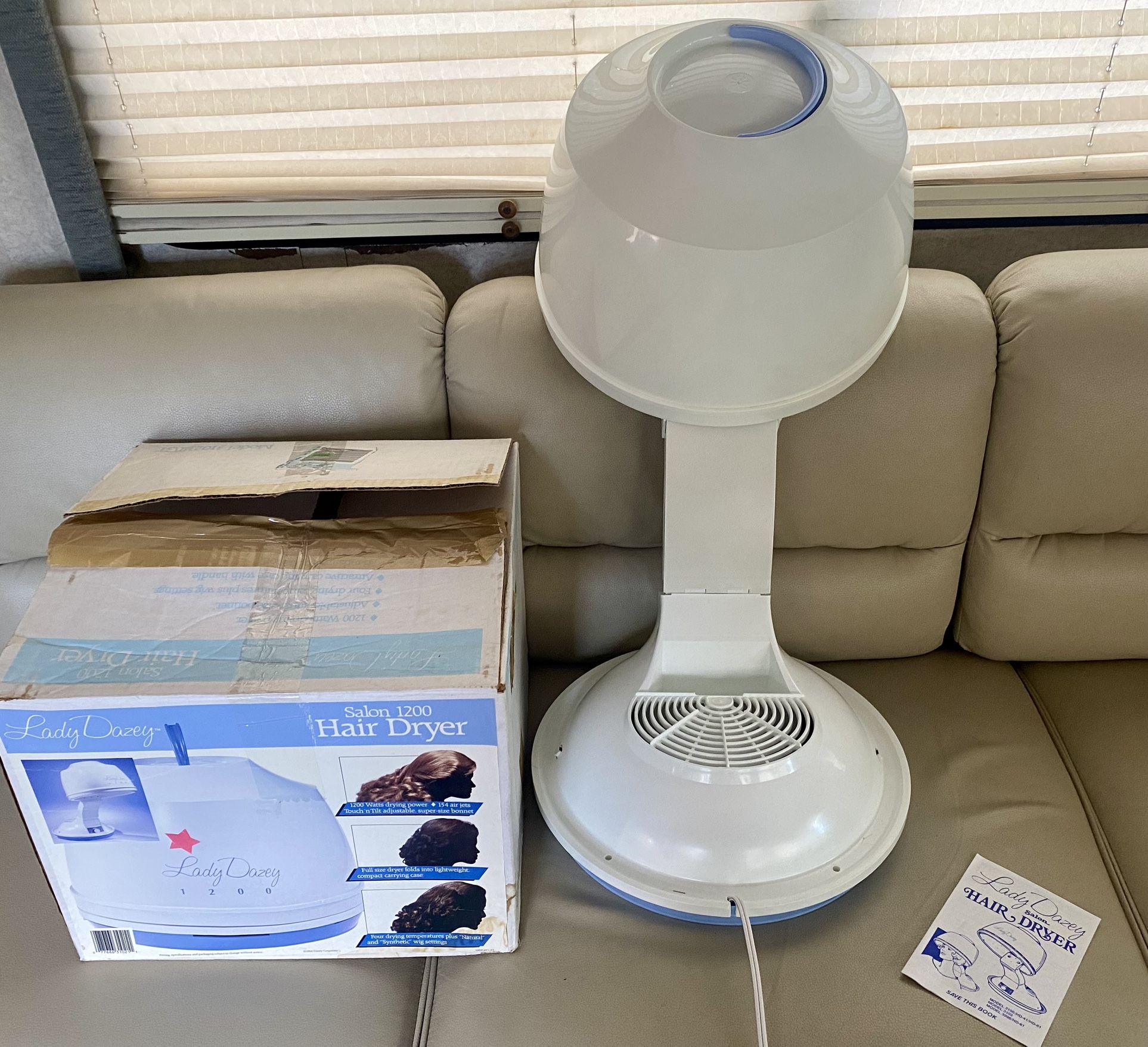 Vintage Lady Dazey Salon Hair & Wig Dryer Portable Table Top Bonnet Dryer Works Vintage Lady Dazey Hair Dryer Portable Table Top Original  main image 2