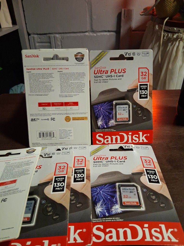 SanDisk Ultra PLUS SDXC UHS-I CARDS 32 Gb 130 Speed