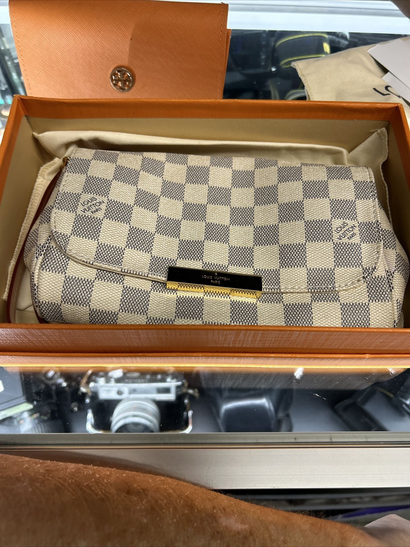 LOUIS VUITTON Damier Azur Favorite PM Perfect Condition With Everything !!! Read !!