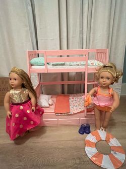 2 Our Generation Dolls, beds and accessories