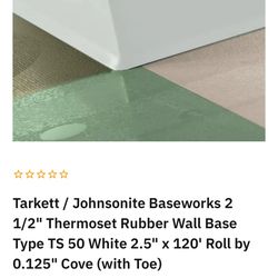 White Rubber Base 2.5” X 120