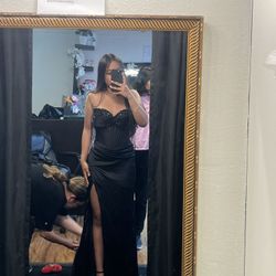 Black Corset Prom Dress size 4