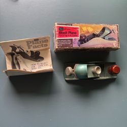 Craftsman Sears  Adjustable Hand Block Plane 9 37051 - USA Made - Original Box & Paperwork