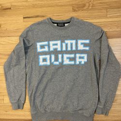 Markus Lupfer "Game Over"  Embroidered sweatshirt Grey Women's Small