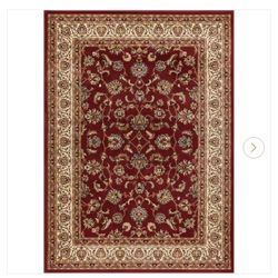 Barclay Sarouk Red 9 ft. x 13 ft. Traditional Floral Area Rug