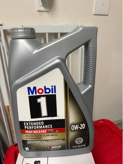 Mobil 1 Oil  0W-20 Full Synthetic 5 quart
