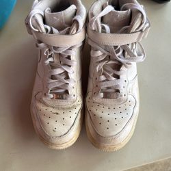 Nike Air Force 1 Mid GS Triple White - Size 6.5Y