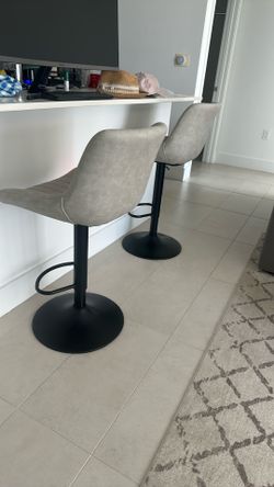 2-Grey Bar Stools